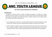 ANC YL Congress Guidelines - 2015